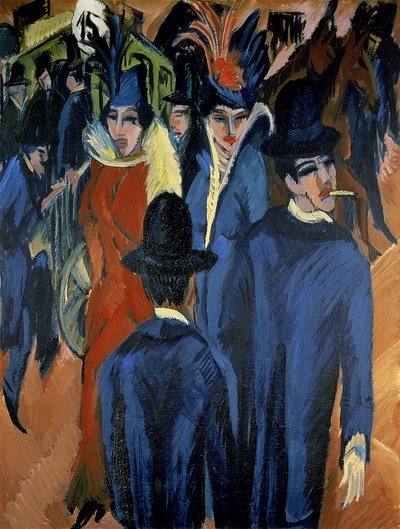 Cena da rua de Berlim, 1913 de Ernst Ludwig Kirchner